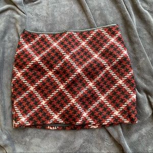 Plaid mini skirt